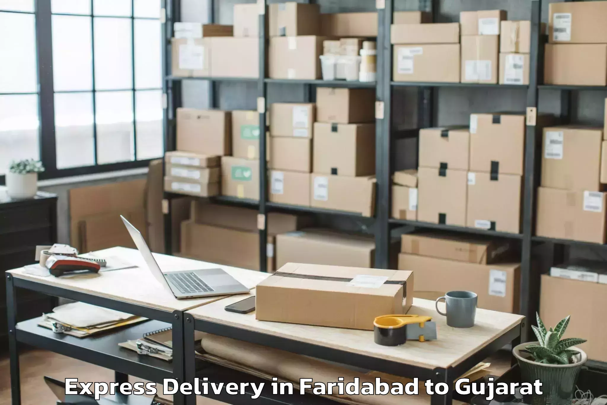 Faridabad to Shihori Express Delivery